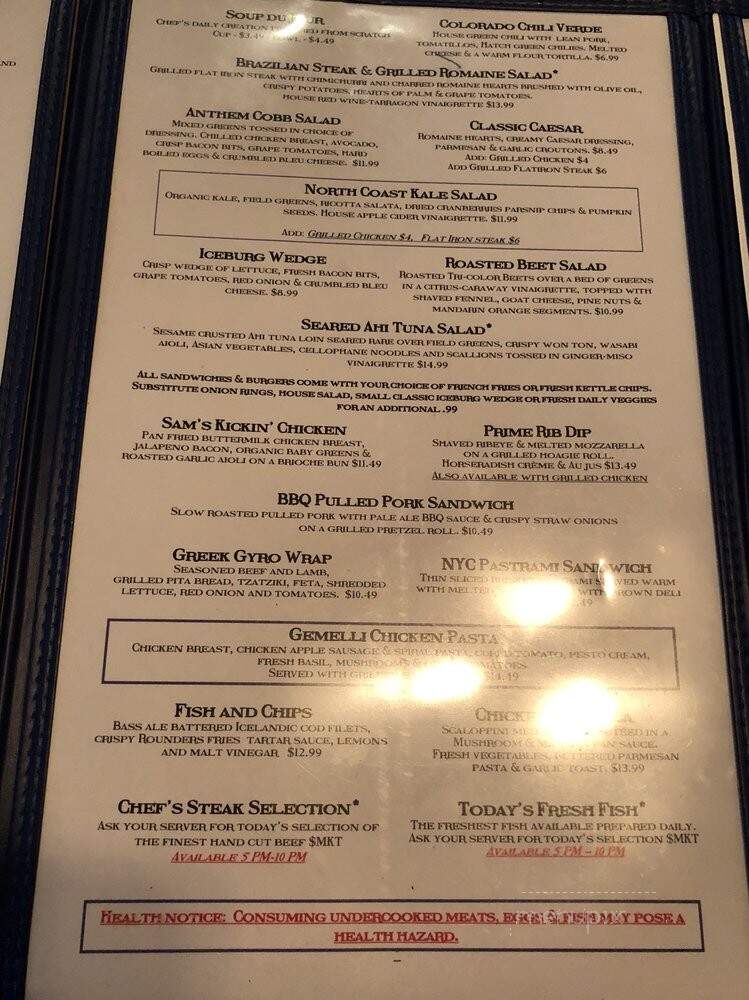 Rounders Anthem - Henderson, NV menu_pic
