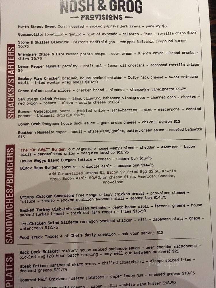 Nosh & Grog Provisions - Medfield, MA menu_pic