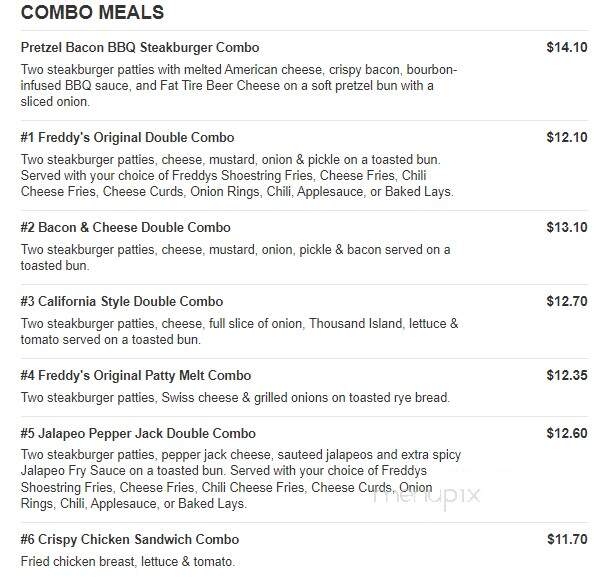 Freddy's Frozen Custard & Steakburgers - Lafayette, LA menu_pic