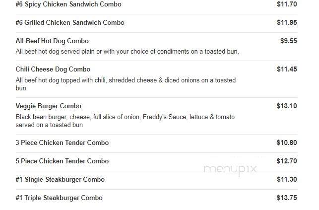 Freddy's Frozen Custard & Steakburgers - Lafayette, LA menu_pic