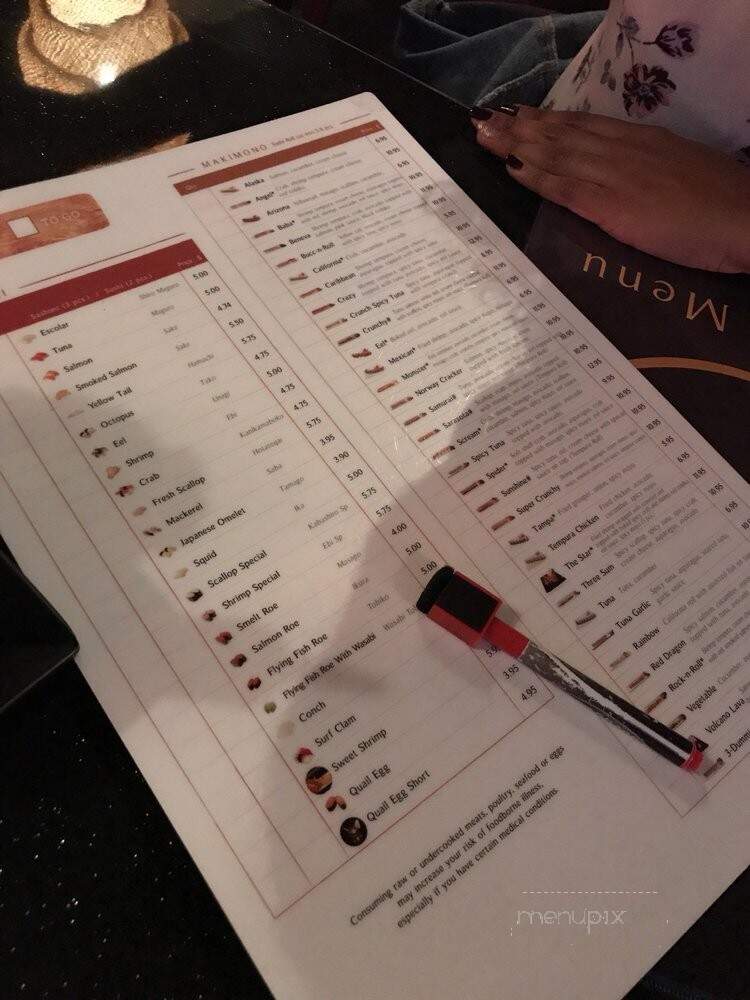 Star Thai and Sushi - Siesta Key, FL menu_pic