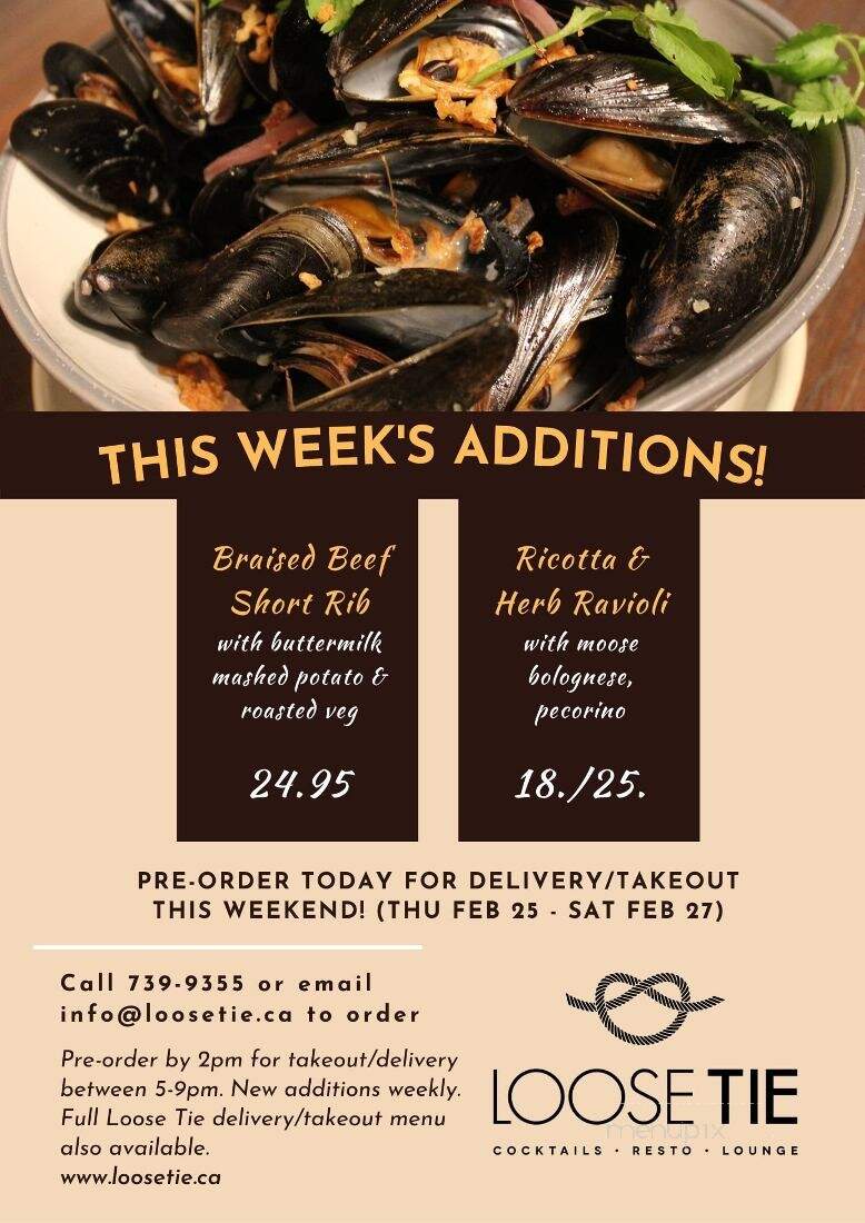 Loose Tie - St. John's, NL menu_pic