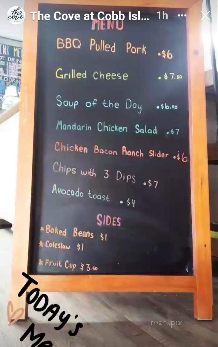The Cove at Cobb Island - Cobb Island, MD menu_pic
