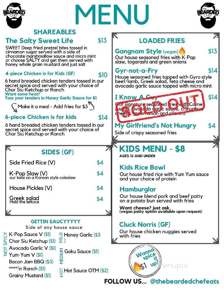 The Bearded Chef Food Truck - Melbourne, FL menu_pic