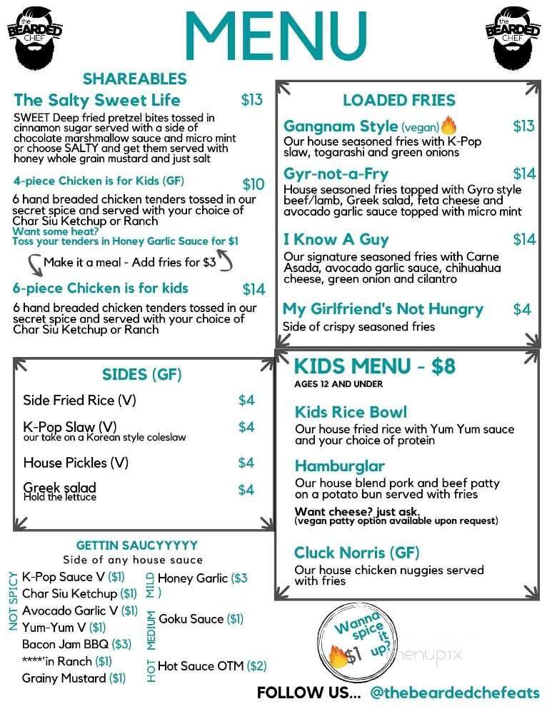The Bearded Chef Food Truck - Melbourne, FL menu_pic