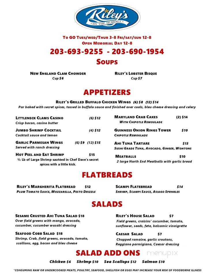 Riley's - Stratford, CT menu_pic
