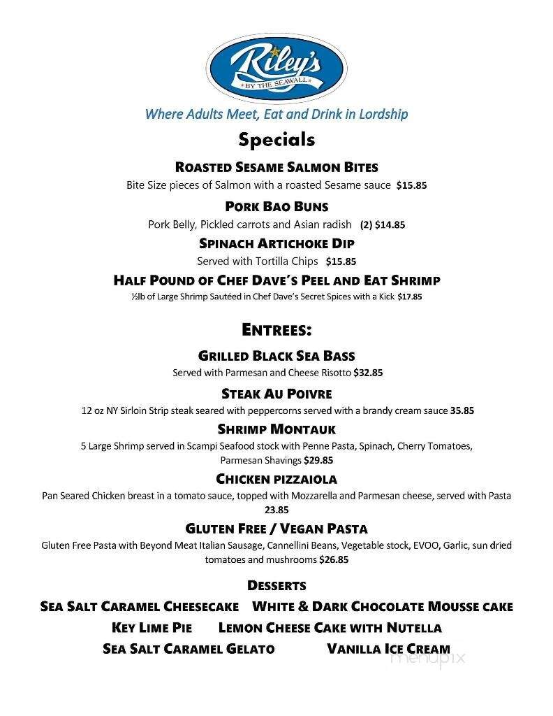 Riley's - Stratford, CT menu_pic