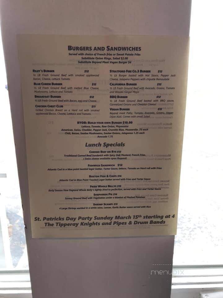 Riley's - Stratford, CT menu_pic