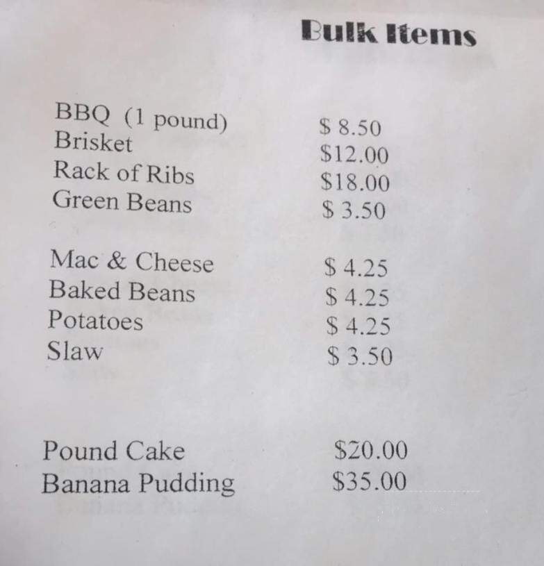 Brannan Schlitz BBQ - Sanford, NC menu_pic