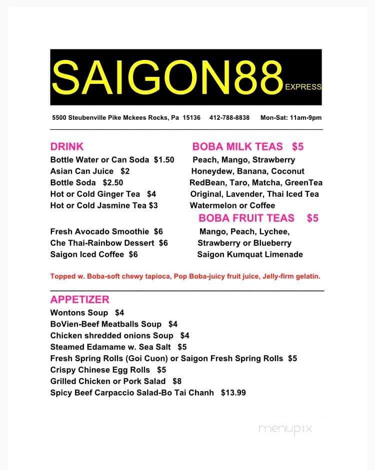 Saigon 88 Express - McKees Rocks, PA