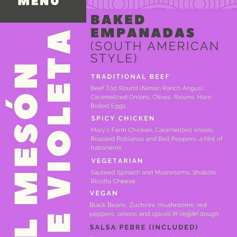El Meson de Violeta - Berkeley, CA menu_pic