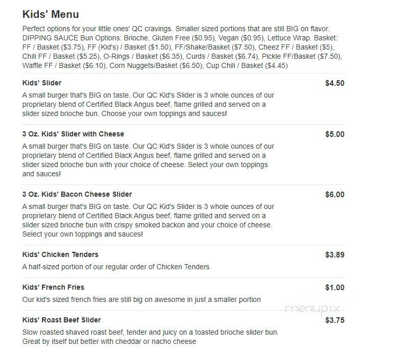 Queen City Burger - Marquette, MI menu_pic