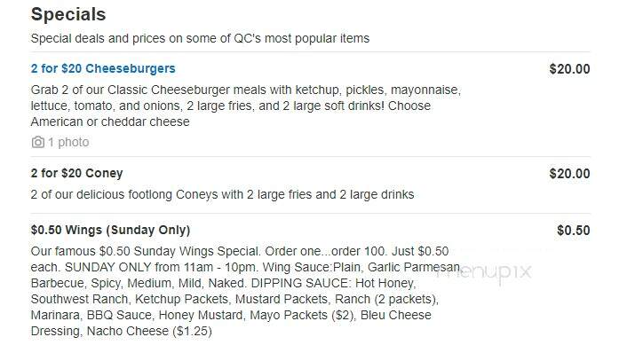 Queen City Burger - Marquette, MI menu_pic