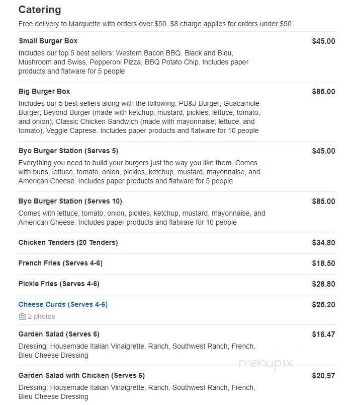 Queen City Burger - Marquette, MI menu_pic