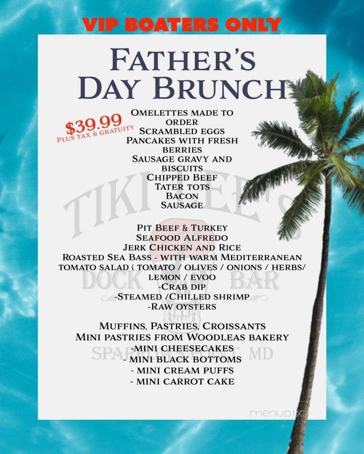 Tiki Lee's Dock Bar - Sparrows Point, MD menu_pic