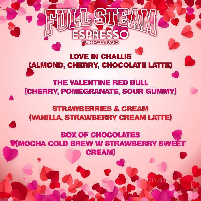 Full Steam Espresso - Twin Falls, ID menu_pic