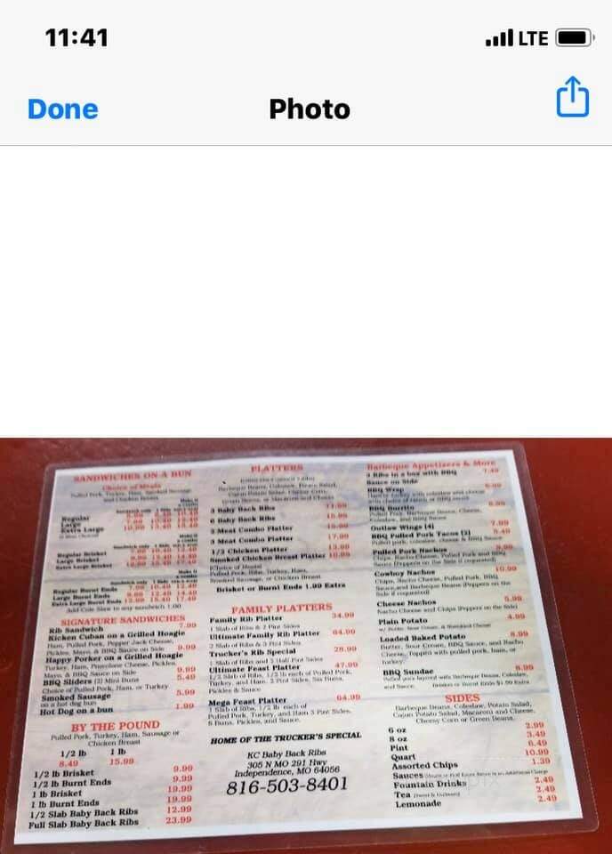 KC Baby Back Ribs - Independence, MO menu_pic