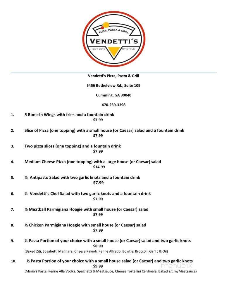 Vendetti's - Cumming, GA menu_pic