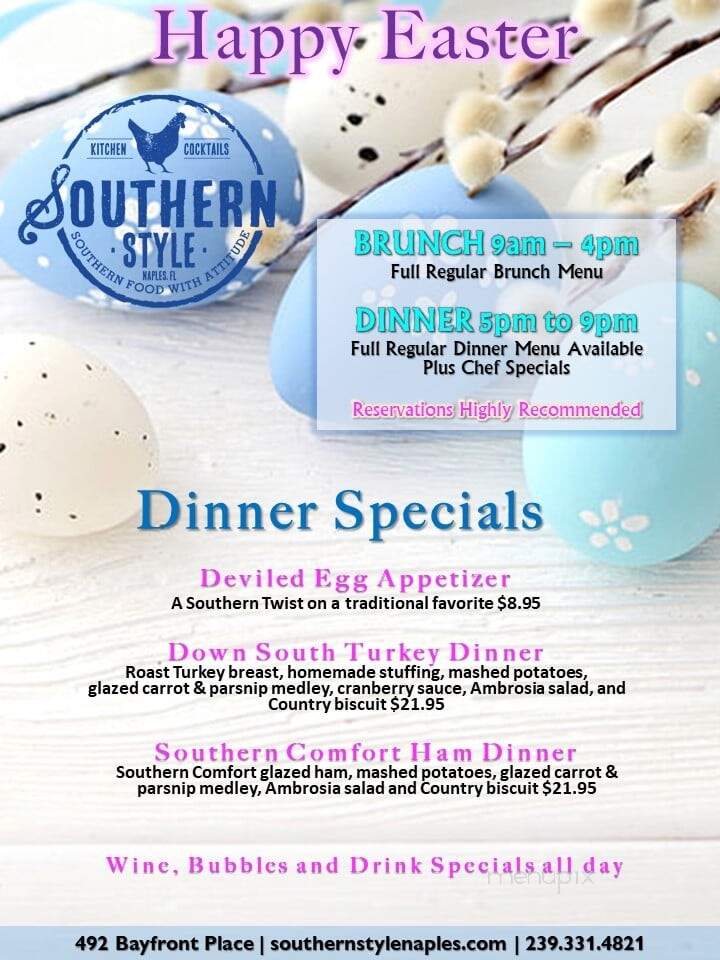 Southern Style Kitchen - Naples, FL menu_pic
