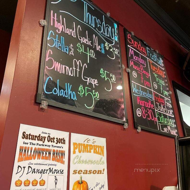 The Parkway Tavern - Cary, NC menu_pic