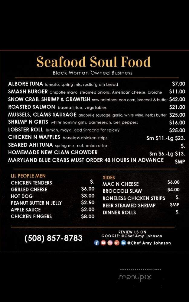 Chef Amy'sFood Truck - Vineyard Haven, MA menu_pic