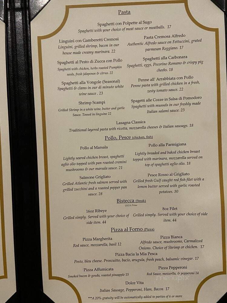 Bonta del Forno Ristorante - Denham Springs, LA menu_pic