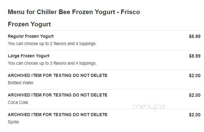 Chiller Bee Frozen Yogurt - Frisco, TX