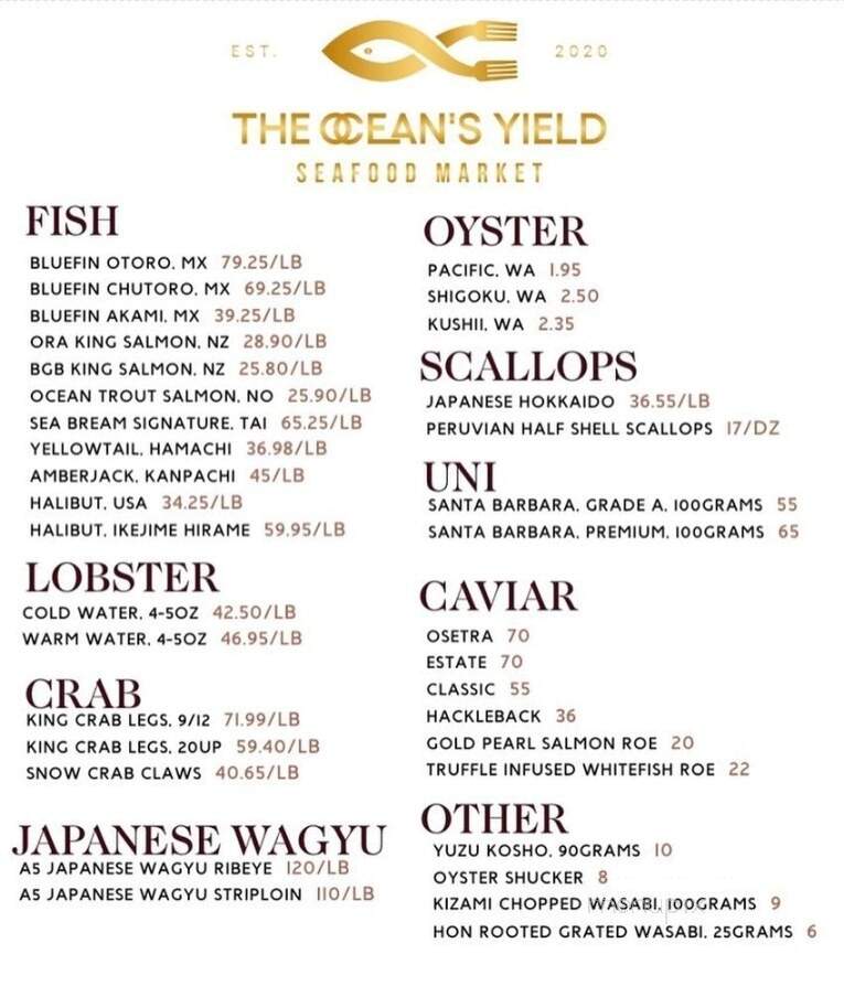 The Ocean's Yield - Fountain Valley, CA menu_pic