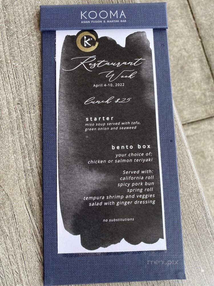 Kooma - King of Prussia, PA menu_pic