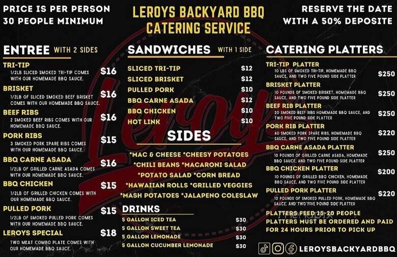 Leroys Backyard BBQ - El Centro, CA