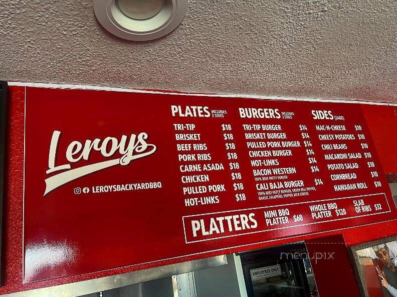 Leroys Backyard BBQ - El Centro, CA