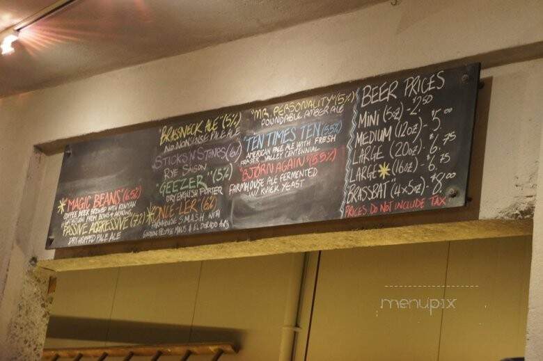 Brassneck Brewery - Vancouver, BC menu_pic