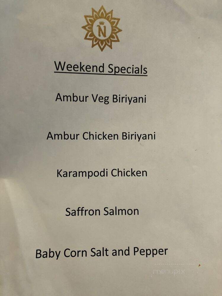 Nalan Indian Cuisine - Alpharetta, GA menu_pic