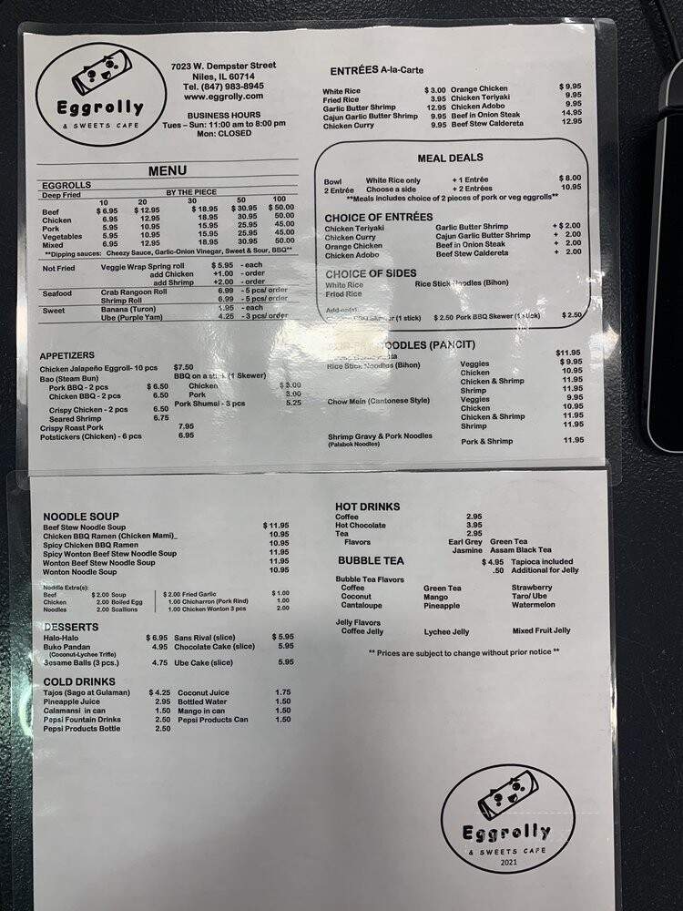 Eggrolly and Sweets Cafe - Niles, IL menu_pic
