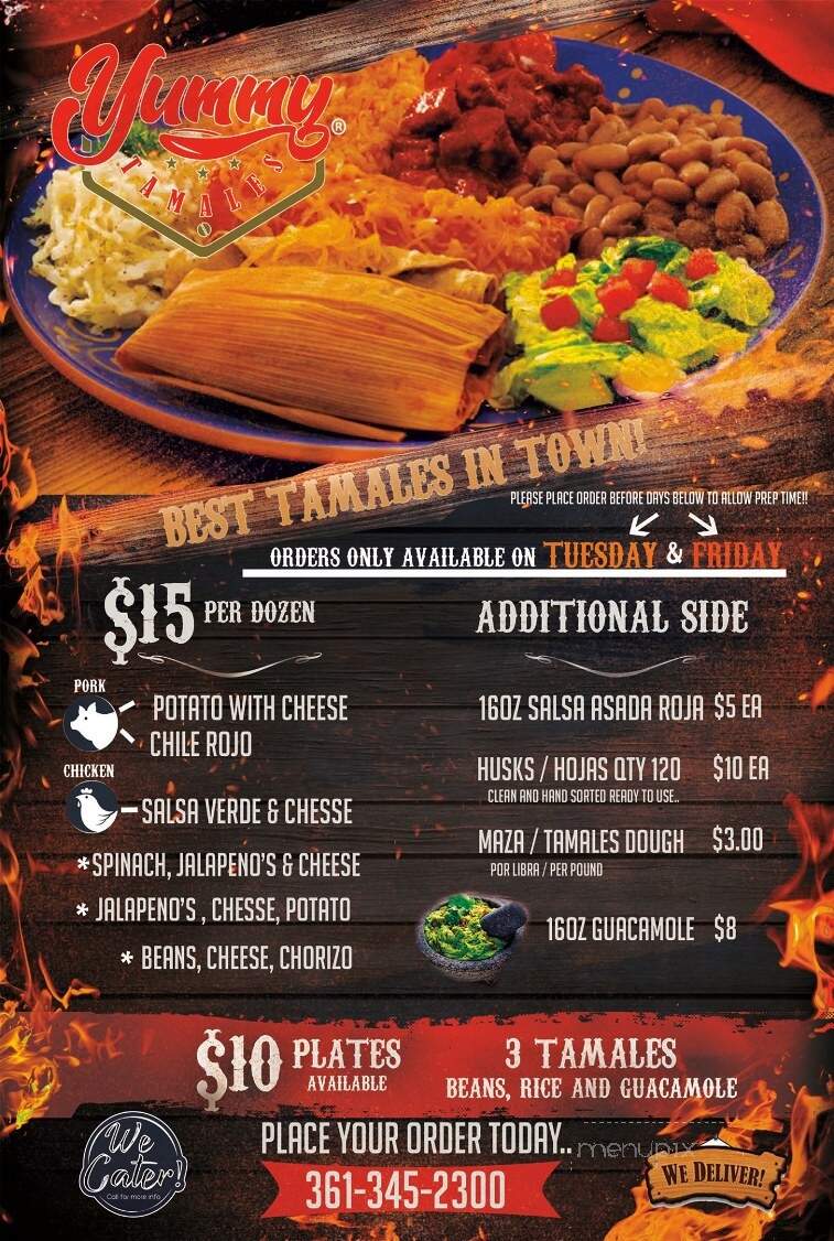 Yummy Tamales - Rockport, TX menu_pic