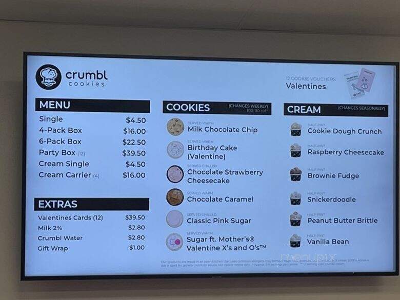 Crumbl Cookies - Rocklin, CA menu_pic