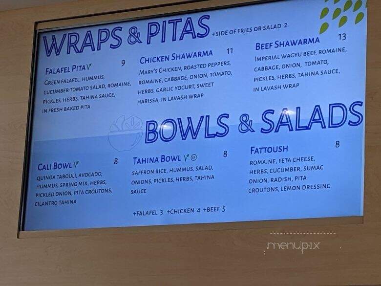 Tahina - Alameda, CA menu_pic
