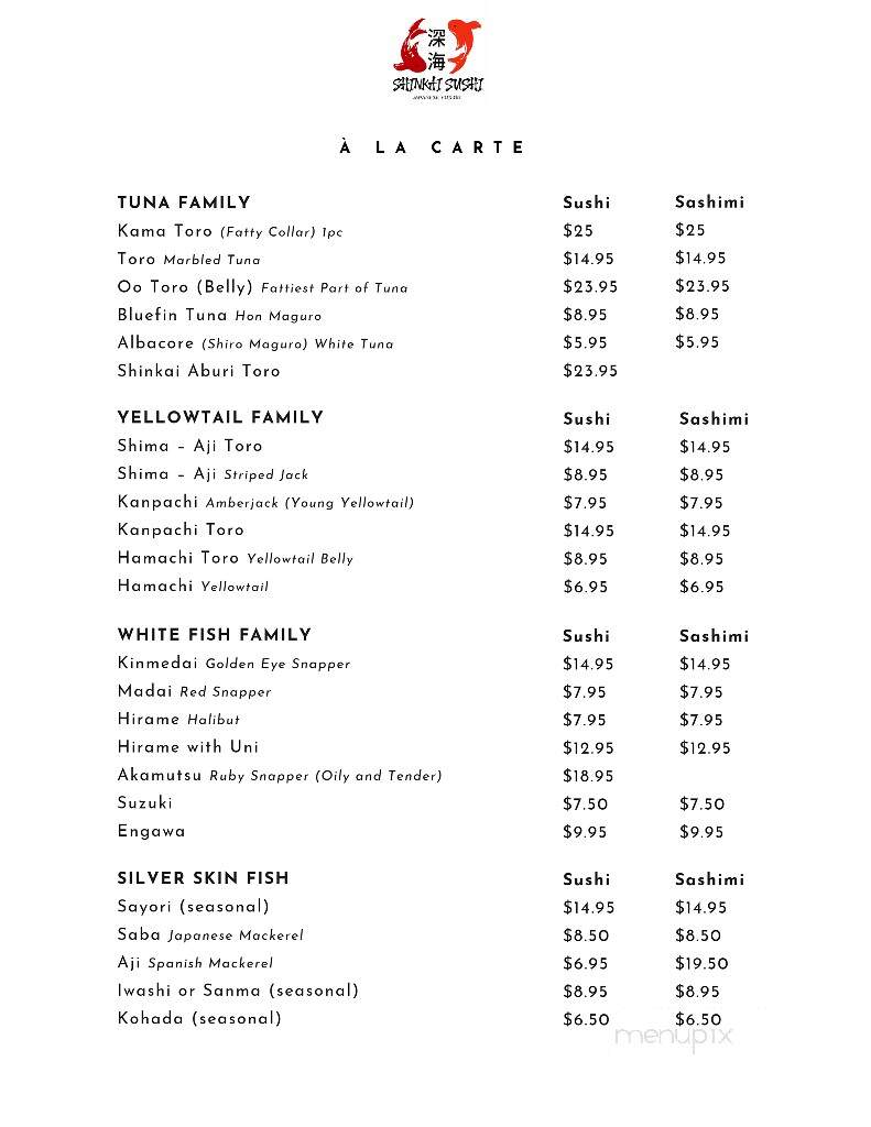 Shinkai Sushi Japanese Fusion - Alhambra, CA menu_pic