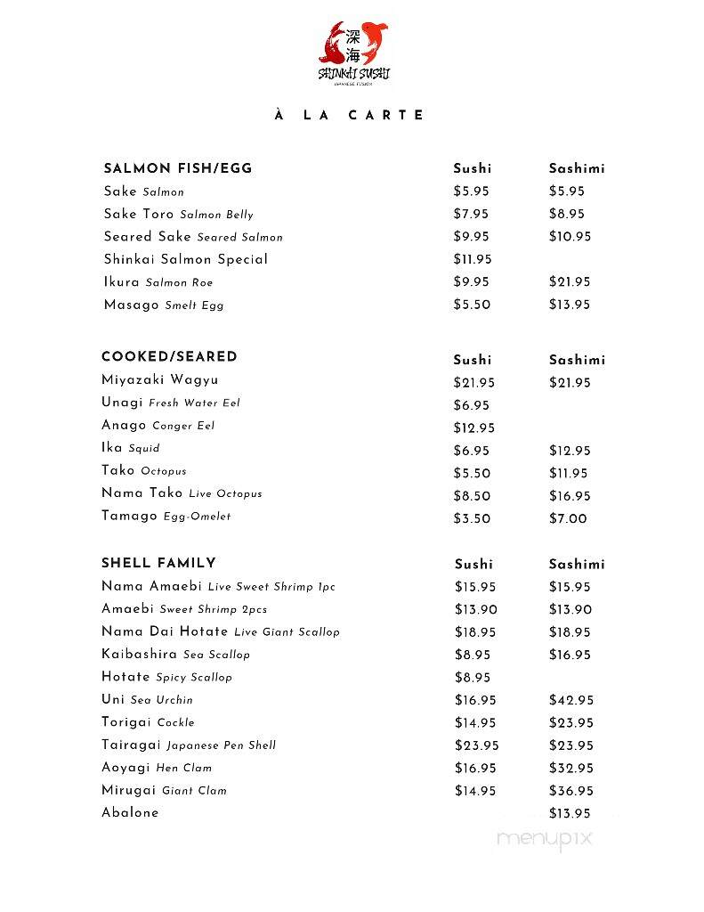 Shinkai Sushi Japanese Fusion - Alhambra, CA menu_pic