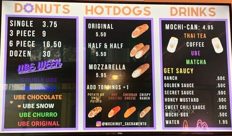 Mochinut - Sacramento, CA menu_pic