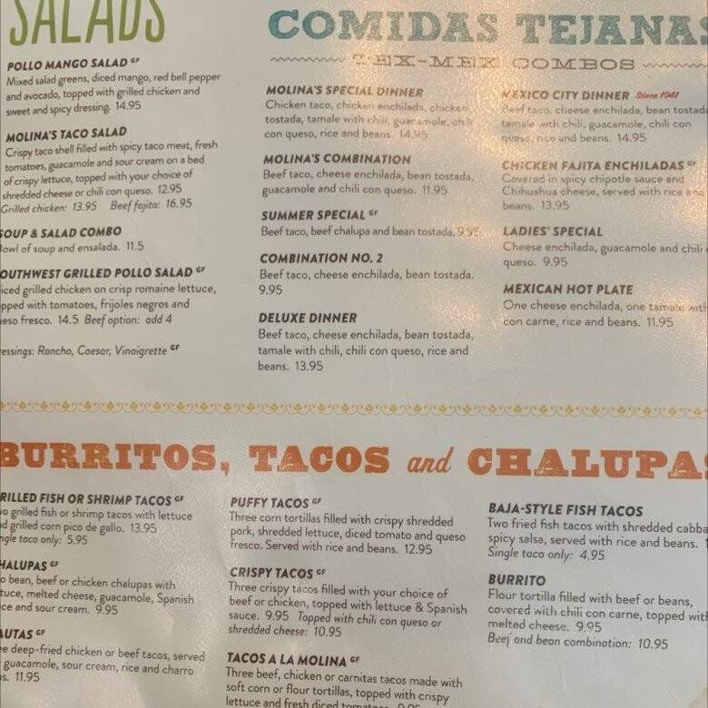Molina's Cantina - Fulshear, TX menu_pic