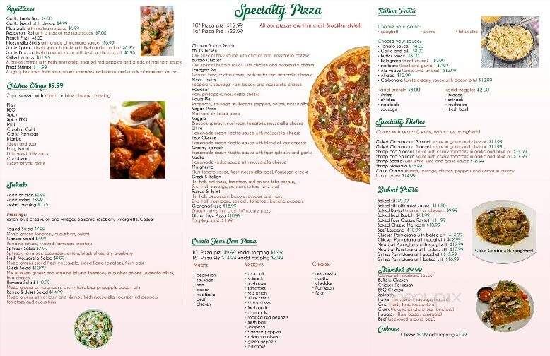 Romeo and Juliet Pizzeria - Charlotte, NC menu_pic