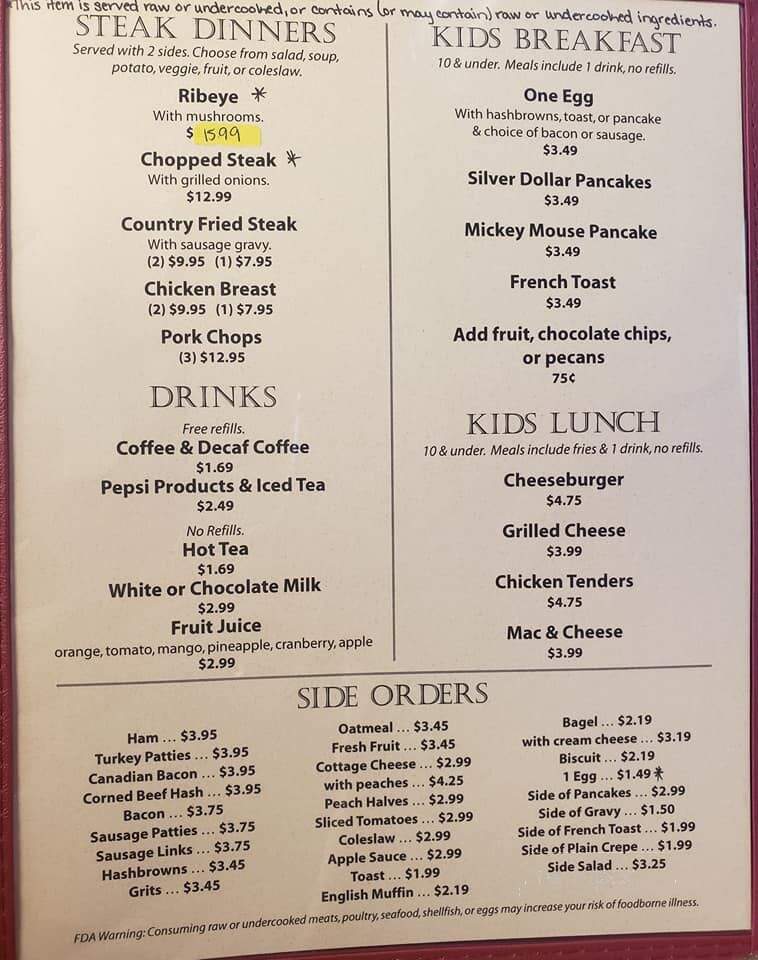 Little Chef's Pancake House - Angola, IN menu_pic