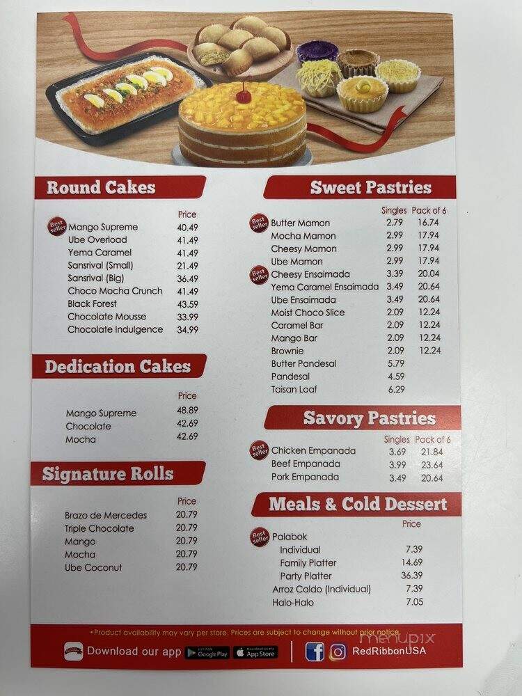 Red Ribbon - Pinellas Park, FL menu_pic