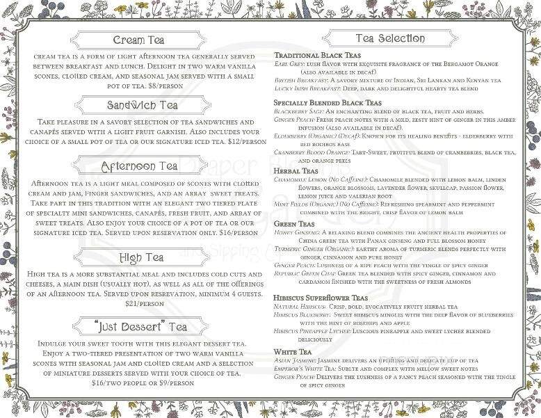 Draper Blooms Tea Garden - Draper, VA menu_pic