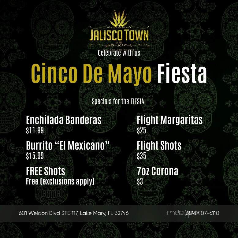 Jalisco Town - Lake Mary, FL menu_pic