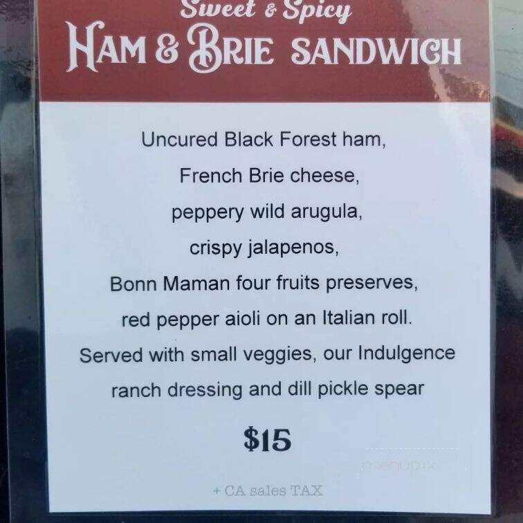 Indulgence Pizza - Chico, CA menu_pic