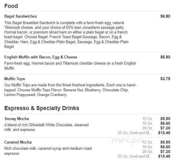 The Human Bean - Morganton, NC menu_pic