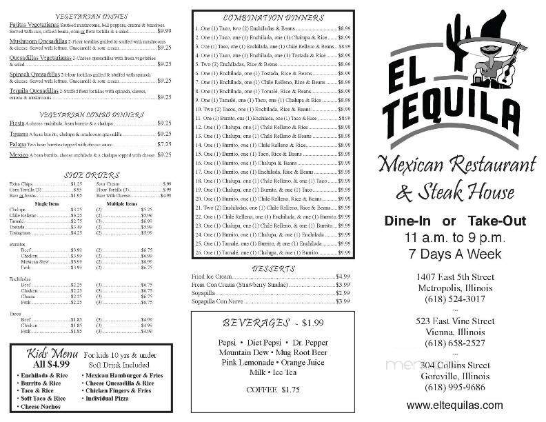 El Tequila - Goreville, IL menu_pic