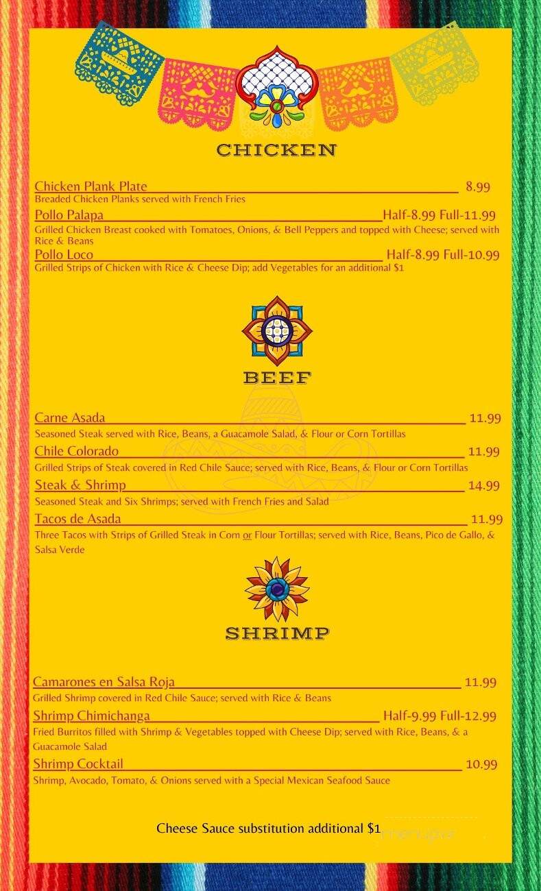 El Tequila - Goreville, IL menu_pic